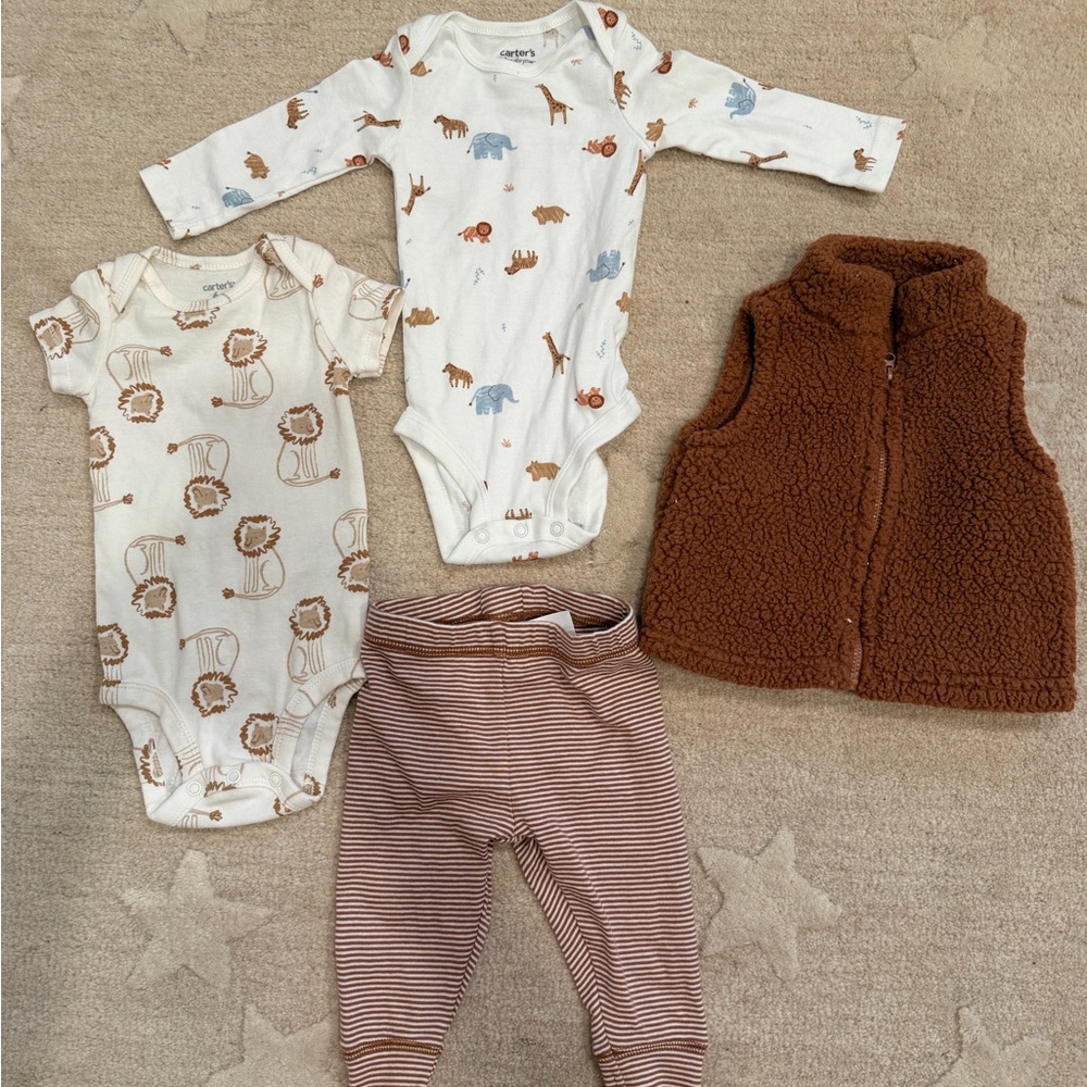 Carter's 3-6 Animal Print bundle